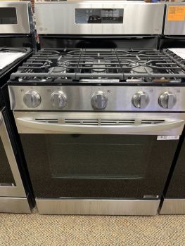 LG 30" Self Clean Gas Range with Convection and AirFry in Print Proof Stainless - LRGL5823S