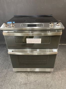 GE Electric SmoothTop Double Oven Slide In Range w/Convection/AirFry in Stainless - JSS86SPSSC