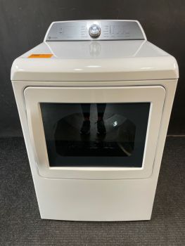 GE Profile 27 Inch 7.4 Cu Ft Top Control Electric Dryer with Sensor in White - PTD60EBSRWSC