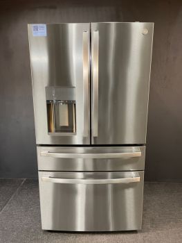 GE Profile 36 Inch 28 Cu Ft 4 Door French Door Refrigerator in Printproof Stainless - PVD28BYNFSC