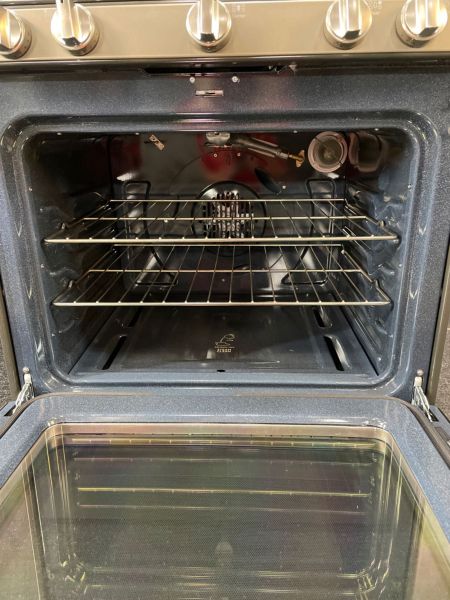 GE 30 Gas Steam/Self Clean Range with Air Fry, Convection